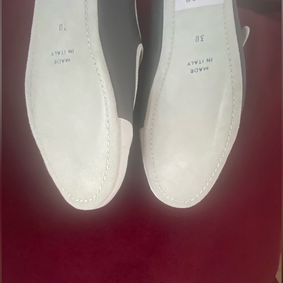 Vintage CHANEL Spring/Summer 2008 Maryjane flats. Gray/White. Leather. Size 38. - Picture 5 of 12